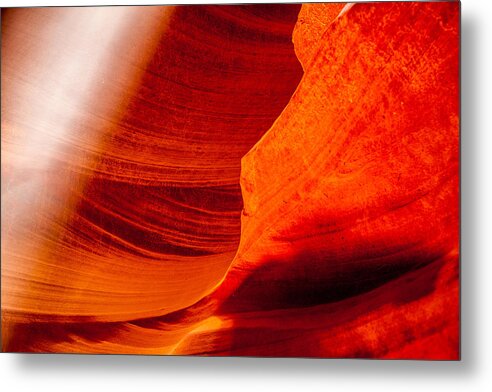Antelope Canyon Metal Print featuring the photograph Solitary Beam by Az Jackson