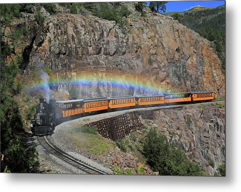 Durango Silverton Metal Print featuring the photograph Steam Rainbow by Donna Kennedy