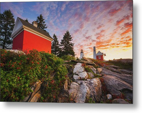 2017 Metal Print featuring the photograph Sunrise at Pemaquid Light by Robert Clifford
