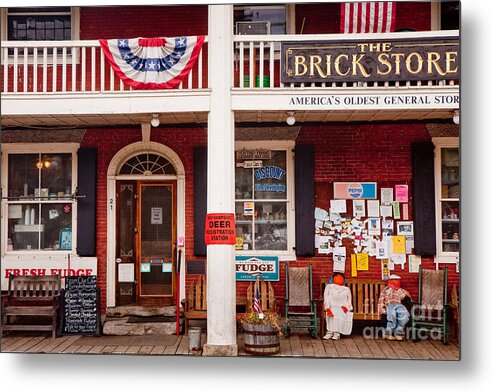 Antique Metal Print featuring the photograph The Brick Store by Susan Cole Kelly