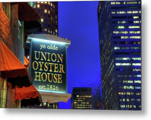 The Union Oyster House Metal Print featuring the photograph The Union Oyster House - Boston by Joann Vitali