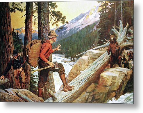 Outdoor Metal Print featuring the painting The Wrong Crossing by Philip R Goodwin