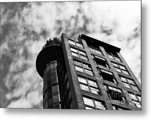 Vancouver Building Style Metal Print featuring the photograph Vancouver Building Style mono by John Rizzuto
