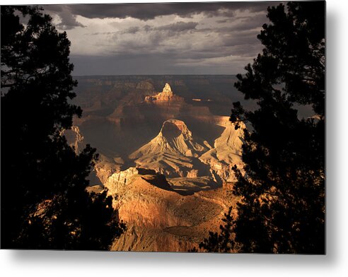 Sunset Metal Print featuring the photograph Zoroaster Temple at Dusk by Mike Buchheit