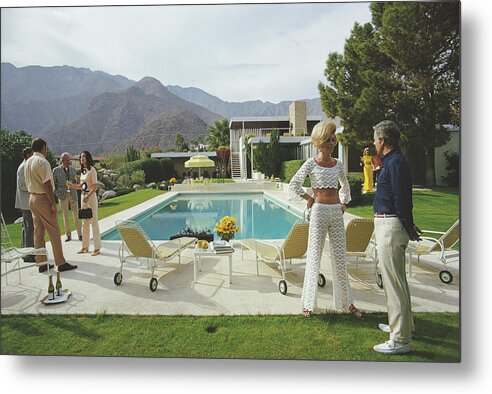 People Metal Print featuring the photograph Kaufmann Desert House by Slim Aarons