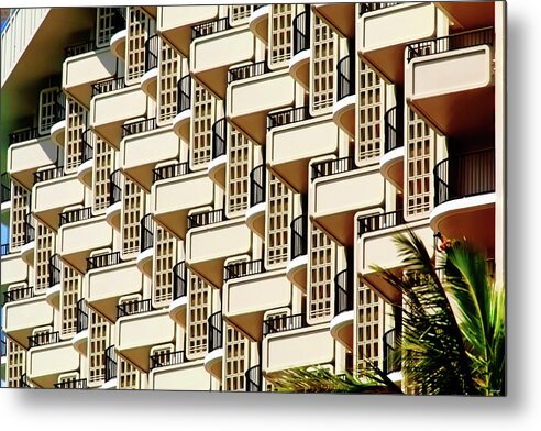 Hawaii Metal Print featuring the photograph Balconies by Tom Prendergast