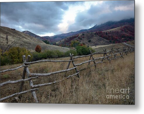 Bannock Mountains Metal Print featuring the photograph Bannock Homestead by Idaho Scenic Images Linda Lantzy