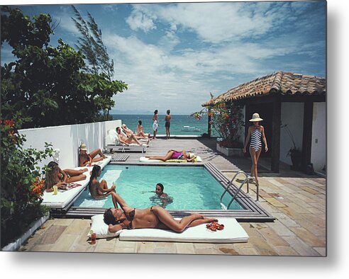 People Metal Print featuring the photograph Buzios by Slim Aarons