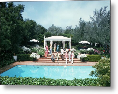 People Metal Print featuring the photograph California Pool Party by Slim Aarons