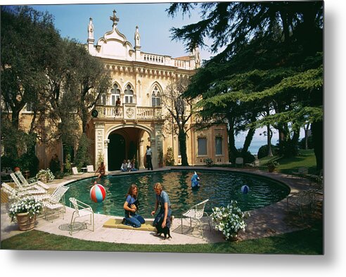 Pets Metal Print featuring the photograph Chateau St. Jean by Slim Aarons