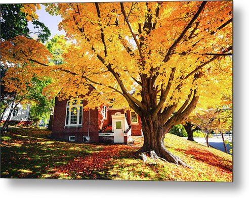 Autumn Metal Print featuring the photograph Fall at Goss Reading Room by Robert Clifford