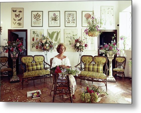 1980-1989 Metal Print featuring the photograph Giuppi Pietromarchi by Slim Aarons