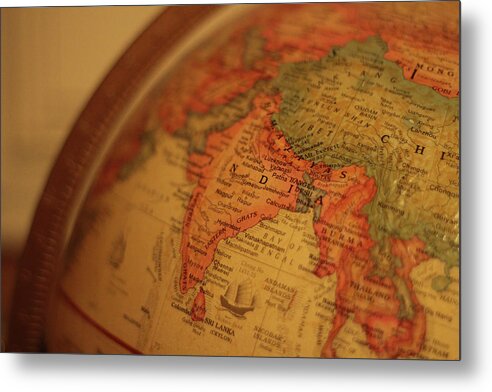 Globe Metal Print featuring the photograph Global India by Fred DeSousa