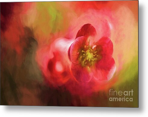 Flowering Quince Metal Print featuring the photograph Heart Centered Love by Mary Lou Chmura
