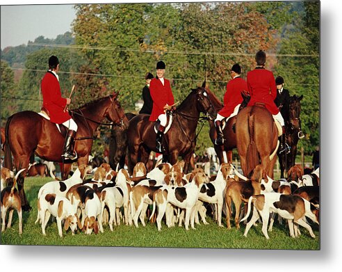 Horse Metal Print featuring the photograph Millbrook Hunt by Slim Aarons
