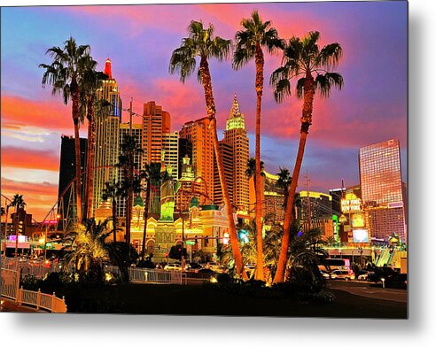 Casino Metal Print featuring the photograph New York New York by Rod Melotte
