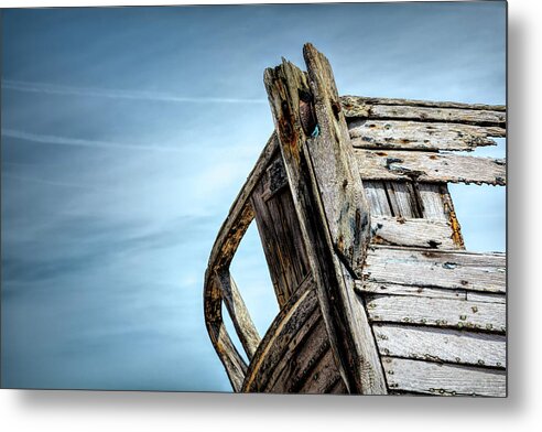 Dungeness Metal Print featuring the photograph Old Abandoned Boat Landscape by Rick Deacon