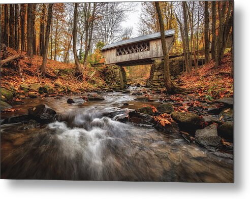 Covered Bridge Metal Print featuring the photograph Tannery Hill Covered Bridge 2019 by Robert Clifford
