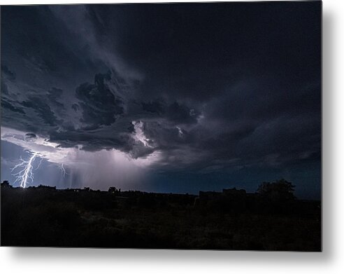 © 2019 Lou Novick All Rights Reversed Metal Print featuring the photograph Thunderstorm #1 by Lou Novick