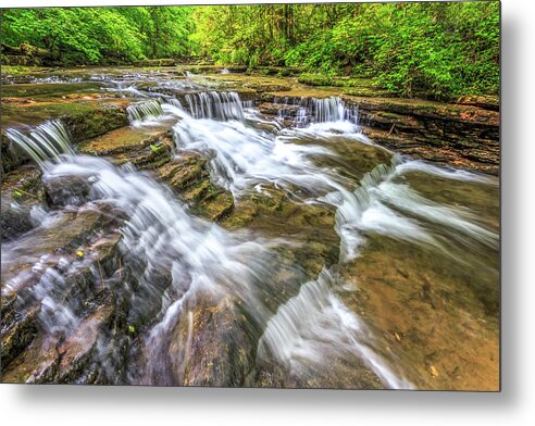 Water Metal Print featuring the photograph Cascades by Ed Newell