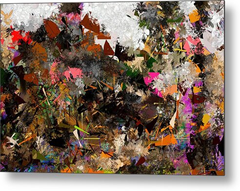 Digital Art#digital Performance #abstract Vision #abstract Expressionism #creativity#unique Design #handmade Art #digital Embroidery#autumn Vibes#tapestry# Metal Print featuring the digital art Autumn Embroidery /Digital Art by Aleksandrs Drozdovs