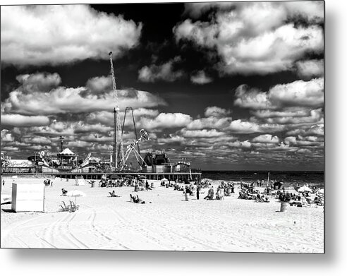 Clouds Over Seaside Heights Metal Print featuring the photograph Clouds Over Seaside Heights in New Jersey by John Rizzuto