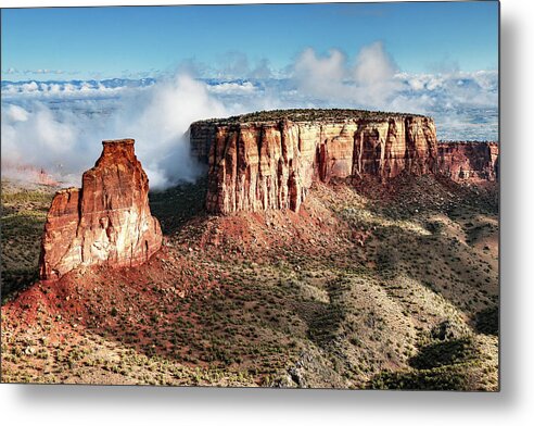 Canyon Metal Print featuring the photograph Colorado Monument 0145 by Rick Perkins