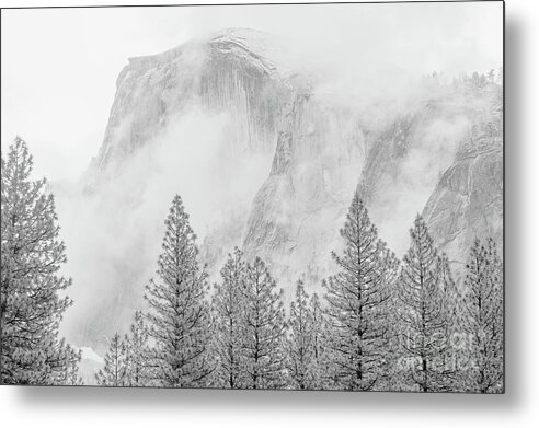 Yosemite Metal Print featuring the photograph Half Dome Fogged In by Sharon Seaward