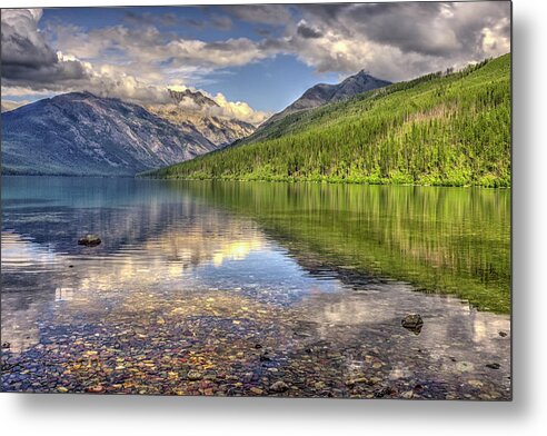 As Clouds Roll In Kintla Lake In Glacier National Park Metal Print featuring the photograph In all its beauty by Carolyn Hall