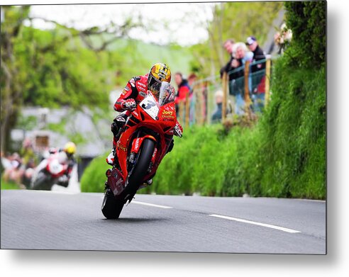 John Mcguinness Metal Print featuring the photograph John McGuinness Joey Dunlop Tribute by Tony Goldsmith