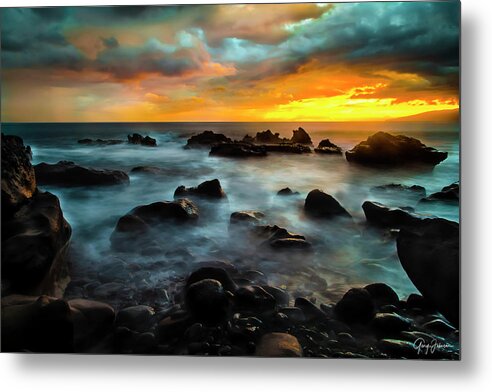 Maui Metal Print featuring the photograph Maui Sunset by Gary Johnson
