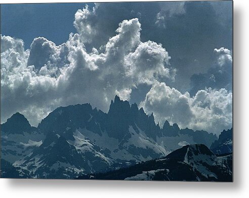 Minarets Metal Print featuring the photograph Minarets and Clouds, Ansel Adams Wilderness, Iconic Vista, Mammoth Lakes, California by Bonnie Colgan