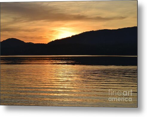 Lake Schroon Metal Print featuring the photograph November Sunset On Schroon Lake by Fantasy Seasons