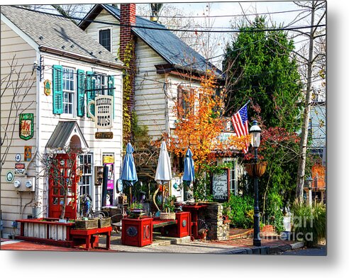 On Mechanic Street Metal Print featuring the photograph On Mechanic Street in New Hope by John Rizzuto