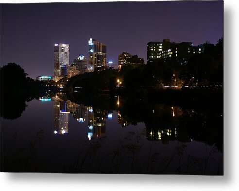 Milwaukee Metal Print featuring the photograph Reflections of the NIght by Deb Beausoleil