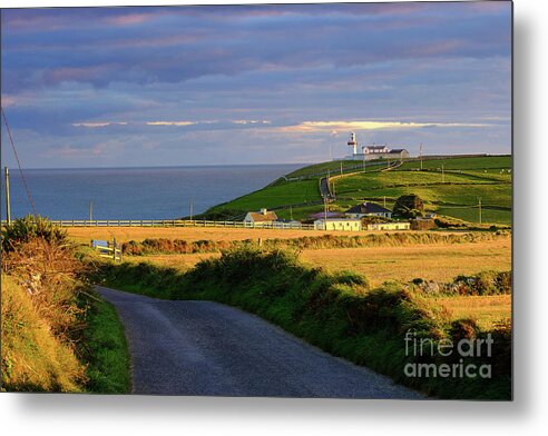 Ireland Metal Print featuring the photograph Road to Lighthouse by Lidija Ivanek - SiLa