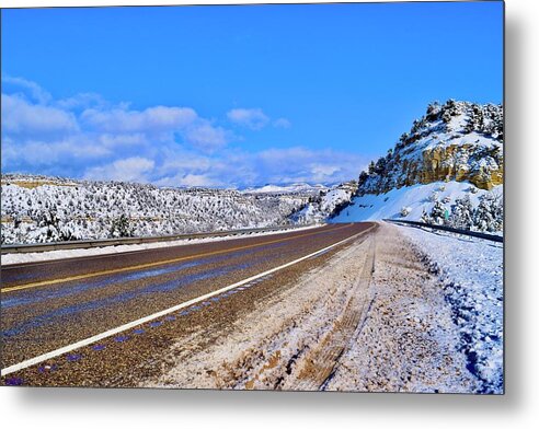 Zion Metal Print featuring the photograph Snow Wonderland by Bnte Creations