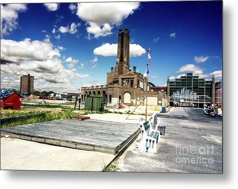Steam Plant And Casino At Asbury Park Metal Print featuring the photograph Steam Plant and Casino at Asbury Park by John Rizzuto
