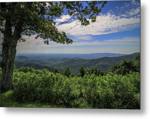 Natural Landscape Metal Print featuring the photograph Summer morning on the Blue Ridge Parkway by Deb Beausoleil
