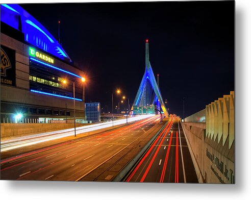 Boston Metal Print featuring the photograph The Garden and the Zakim by Joann Vitali