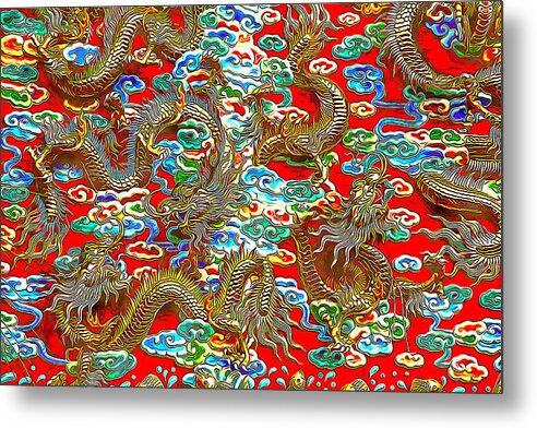 Abstract Metal Print featuring the digital art The Keepers by Curt Freeman