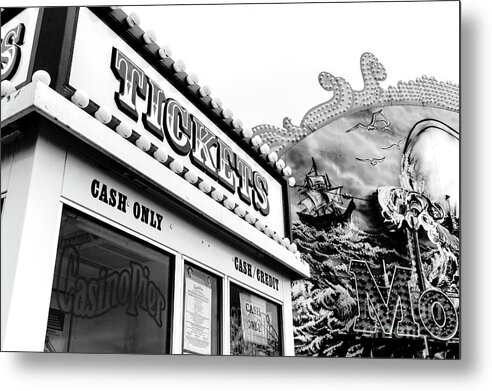 Tickets At The Casino Pier Metal Print featuring the photograph Tickets at the Casino Pier in Seaside Heights by John Rizzuto