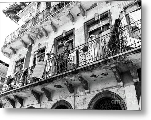 Under The Balcony Metal Print featuring the photograph Under the Balcony in Casco Viejo by John Rizzuto