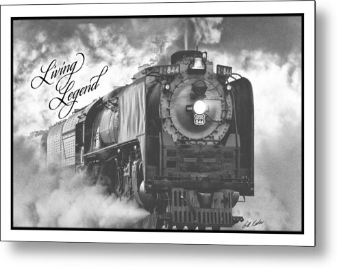 Up 844 Metal Print featuring the photograph UP 844 - Living Legend - White Border by Bill Kesler