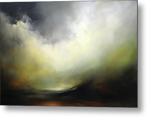 Wide Open Spaces Metal Print featuring the painting Wide Open Spaces Verdant Sky by Jai Johnson
