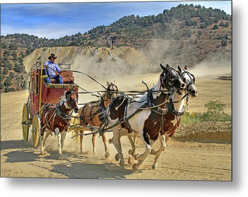 Stagecoach Metal Print featuring the photograph Wild West Ride by Donna Kennedy