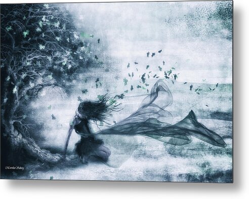 Figure Metal Print featuring the digital art Wind Blown by Merrilee Soberg