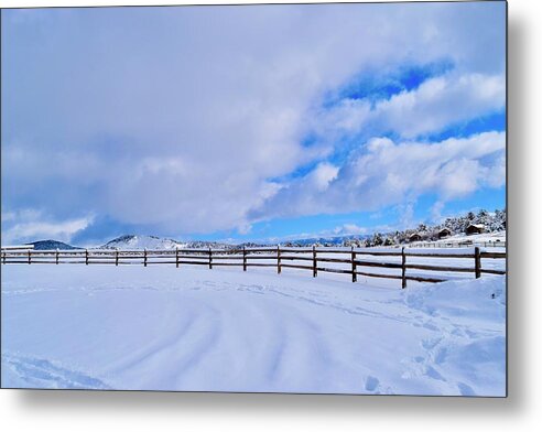 Zion Metal Print featuring the photograph Panoramic Snow Mountain view by Bnte Creations