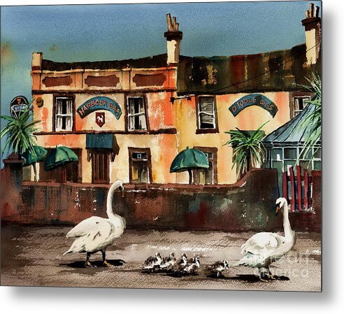 Val Byrne Metal Print featuring the painting Harbour Bar,,, Bray by Val Byrne