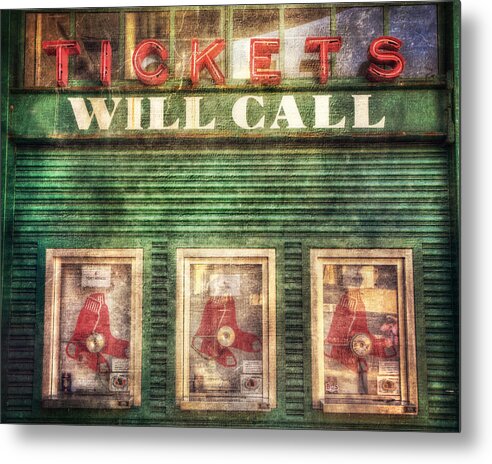 Boston Metal Print featuring the photograph Boston Red Sox Fenway Park Ticket Booth by Joann Vitali